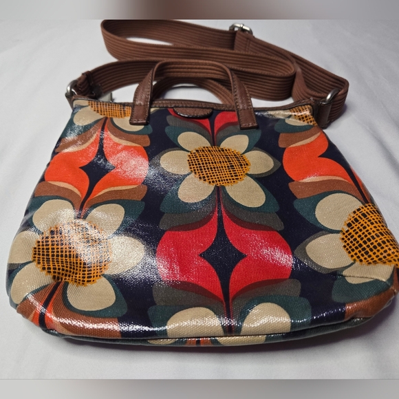 Fossil Key-Per Retro Floral Coated Canvas Crossbody Bag - Picture 9 of 11